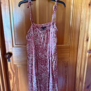Floral Pink Sleeveless Dress